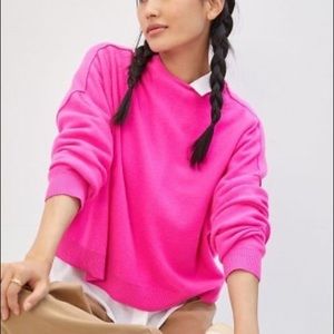 NWT Alani Cashmere Sweater Anthropologie Pilcro Medium Pink